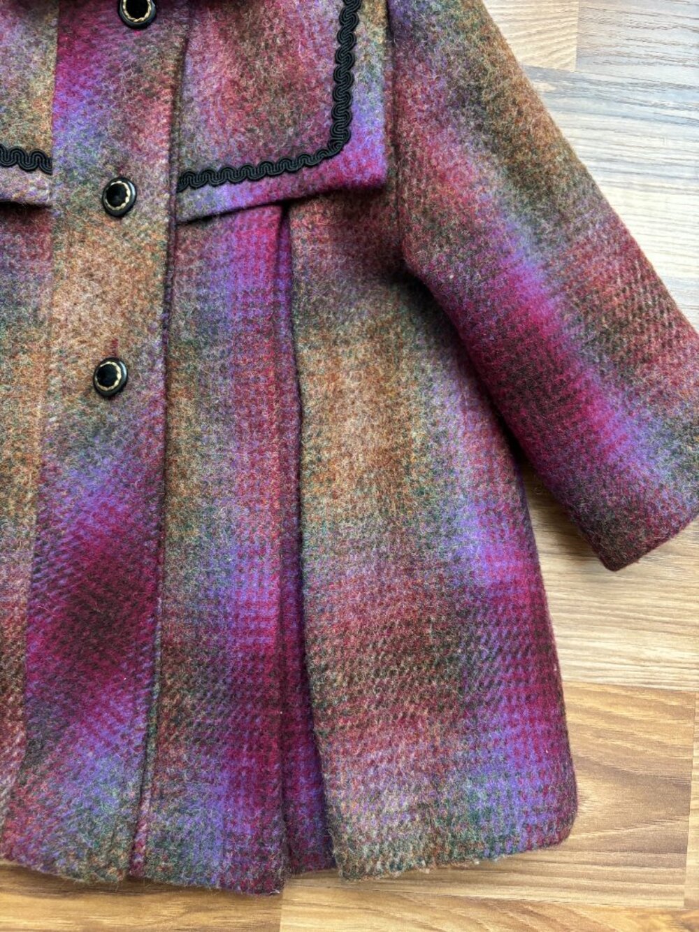 Vintage Girls 2T 100% Wool Plaid Angels Garment Co. Jacket - Picture 7 of 15